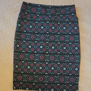 LuLaRoe Patterned Pencil Skirt SMALL